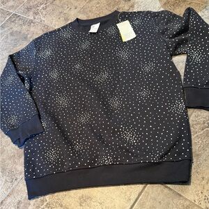 Active comfort crew kids black with silver specks